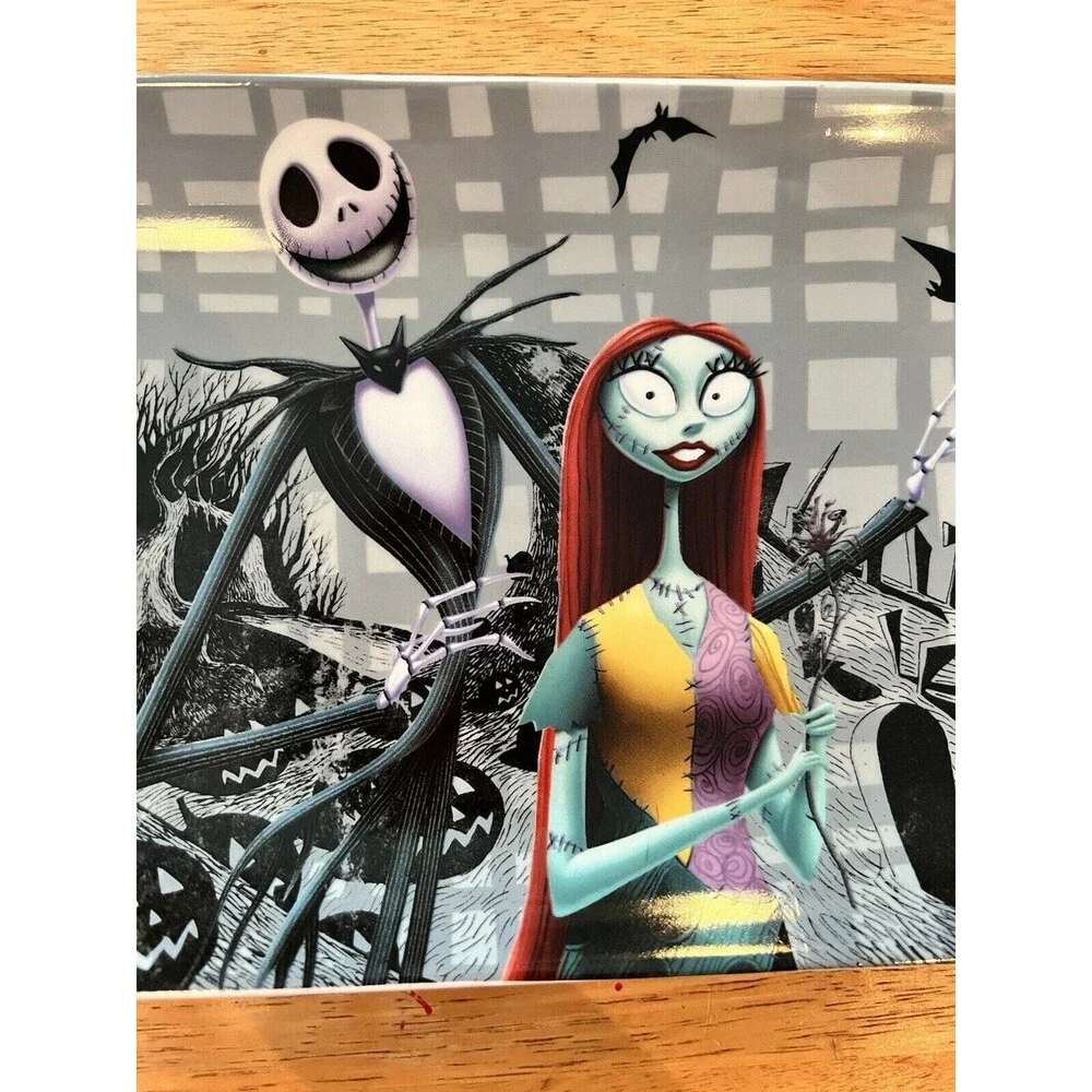 Disney Nightmare Before Christmas Color Ceramic Tray Platter Jack Sally Zero NEW